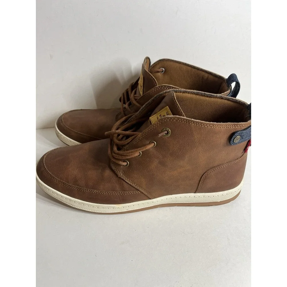 Levi's Mens Atwater Waxed Synthetic Leather Casual Lace-up‎ Hightop Boot Size 13